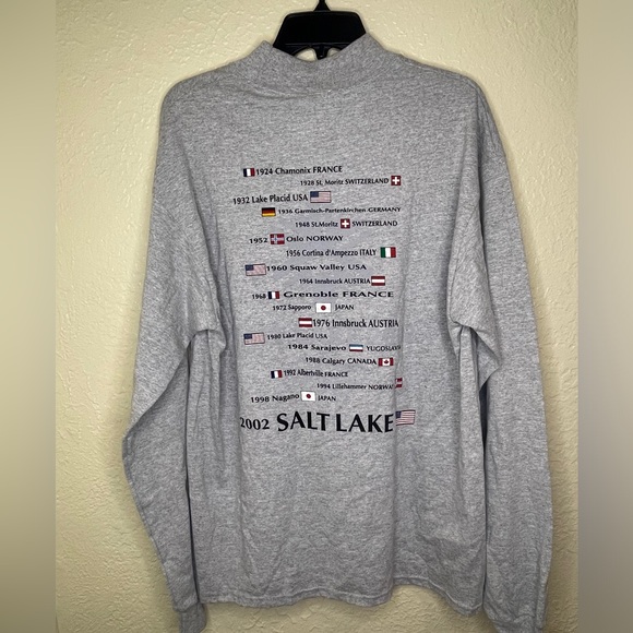 Vintage 2002 Olympic WInter Games Shirt Mens Large Gray Crew Neck Salt Lake NWT - Picture 3 of 9